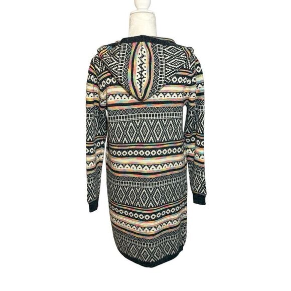 Monteau hooded Intarsia duster cardigan - XS - Picture 5 of 8